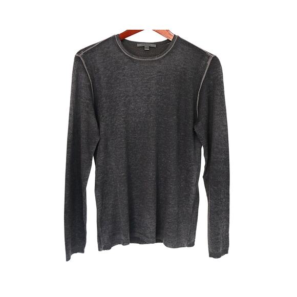 John Varvatos Sweaters - JOHN VARVATOS Men's Pete Crew Neck Sweater - Medium Grey - M